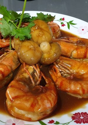 Foto resep Butter prawn with oyster sauce