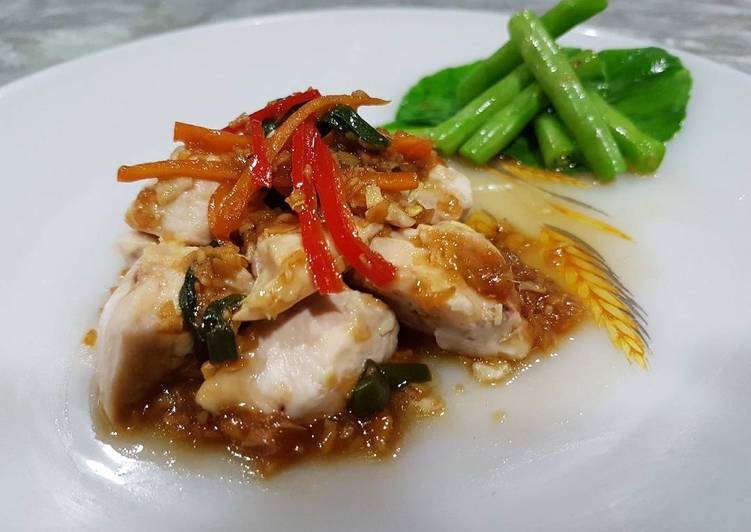 Easiest Way to Make Quick Steamed Chicken in Ginger Sauce