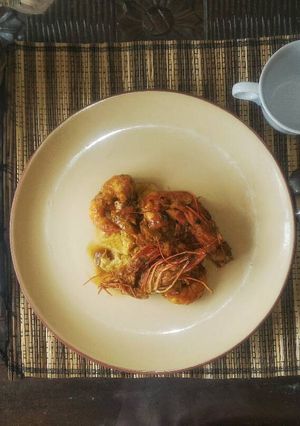 Foto resep Scramble egg with sweet prawn