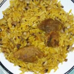 A picture of Rice with beans.