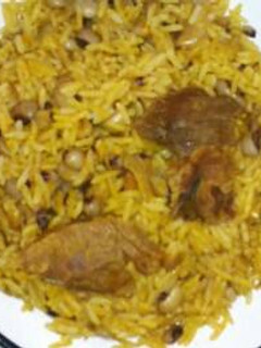 A picture of Rice with beans.