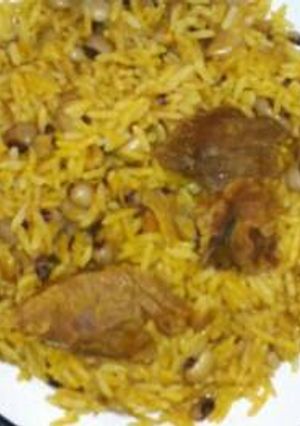 A picture of Rice with beans.