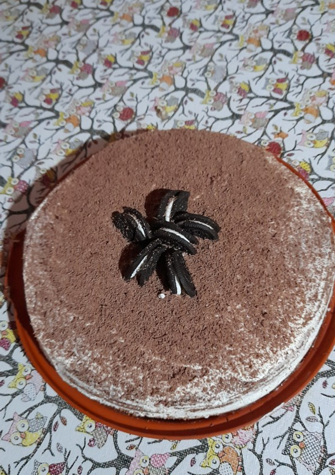 Una foto de Torta con galletas oreos