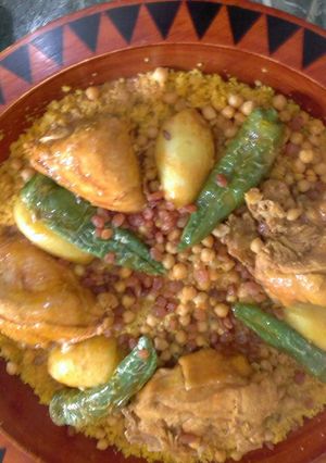 A picture of Couscous with Chickpeas and Raisins.