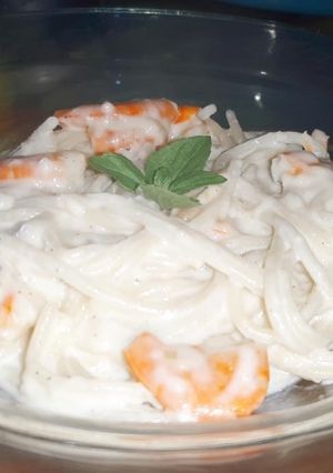 Una foto de Spaghetti con camarones