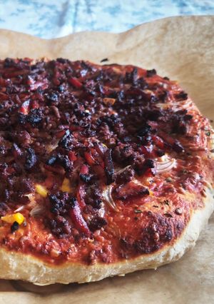 Una foto de Pizza Barbacoa Casera