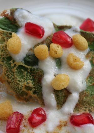 A picture of Crispy Palak Chat.