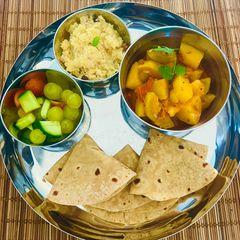 A picture of Satvik Lauki Aaloo Sabji~Light Soulful Meal Dish -BottleGourd-Potato Curry😋.