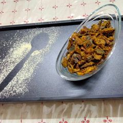A picture of Raw banana peels dry sabzi.
