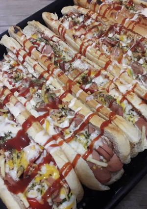 عکسی از دستور پیتزا لقمه🍕🌭