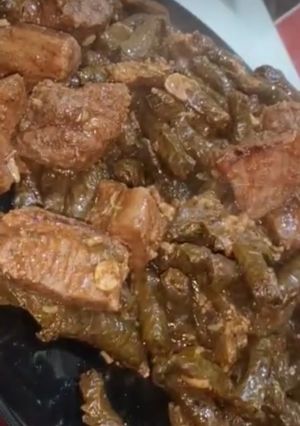 صورة لوصفة طريقه عمل ورق الدوالي مع لحم الخاروف على طريقتي😋😋