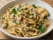 A picture of clam linguine