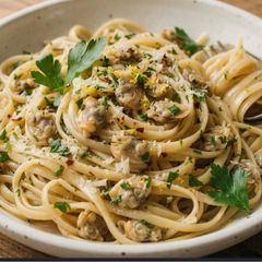A picture of Linguine with Canned Clam Sauce.