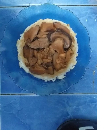 Cara Mudah Menyiapkan Resep  Nasi Tim Jamur Shitake (Simple Sederhana nun Seeeedap) yang Sempurna, Lezat Sekali