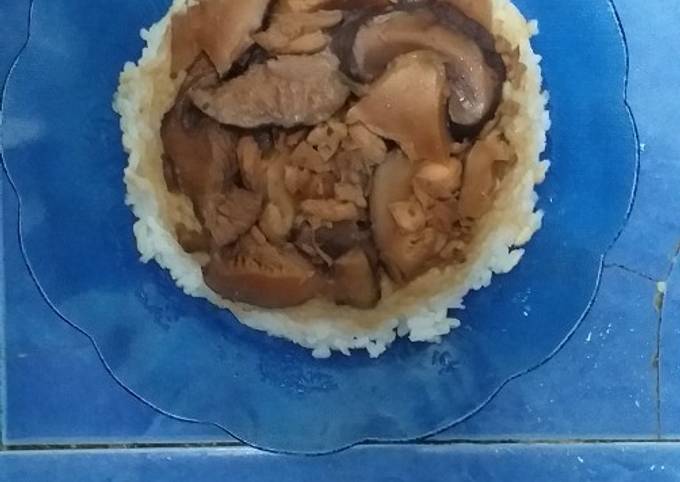 Nasi Tim Jamur Shitake (Simple Sederhana nun Seeeedap)