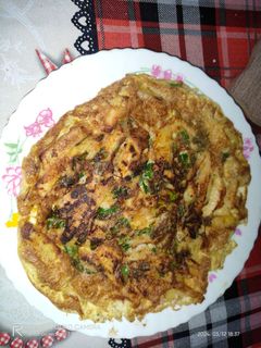 صورة لوصفة بطاطا مقلية مع بيض 😋😋😋