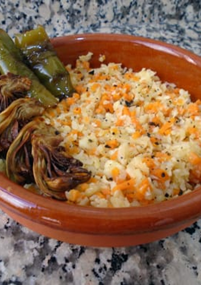 Una foto de Salteado de coliflor y zanahoria