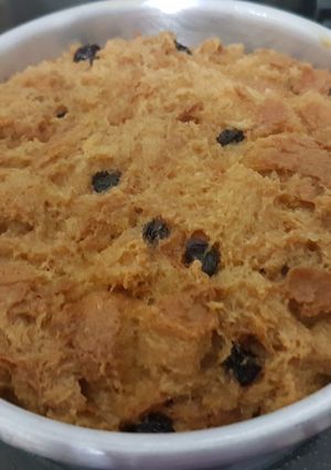 Foto resep Bread pudding atau Pudding Roti Tawar moist