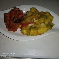 A picture of Yam plantain porridge#Abjmoms.