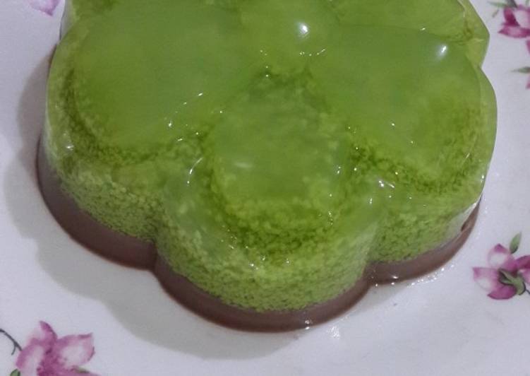 Puding Lumut Cokelat