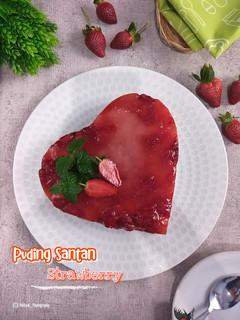 Foto resep Puding Santan Strawberry