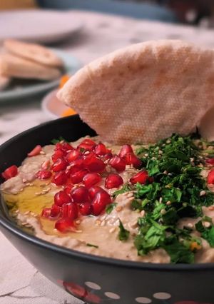 Una foto de Mutabal (Hummus de Berenjena)