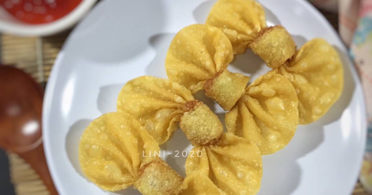 Resep Pangsit goreng Pita isi ayam kreasi pangsit oleh 