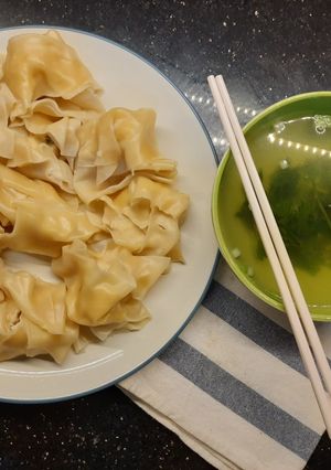Foto resep Pangsit kuah rebus sederhana