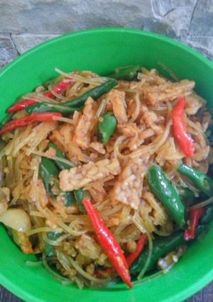 Foto resep Oseng soon tempe pedas......