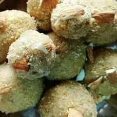 A picture of Rajasthani churma laddu.