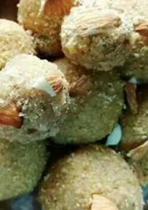 A picture of Rajasthani churma laddu.