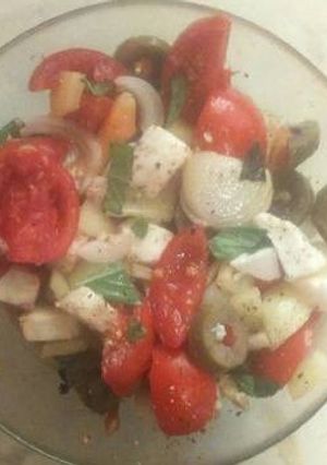 Olasz mediterrán saláta recept fotója