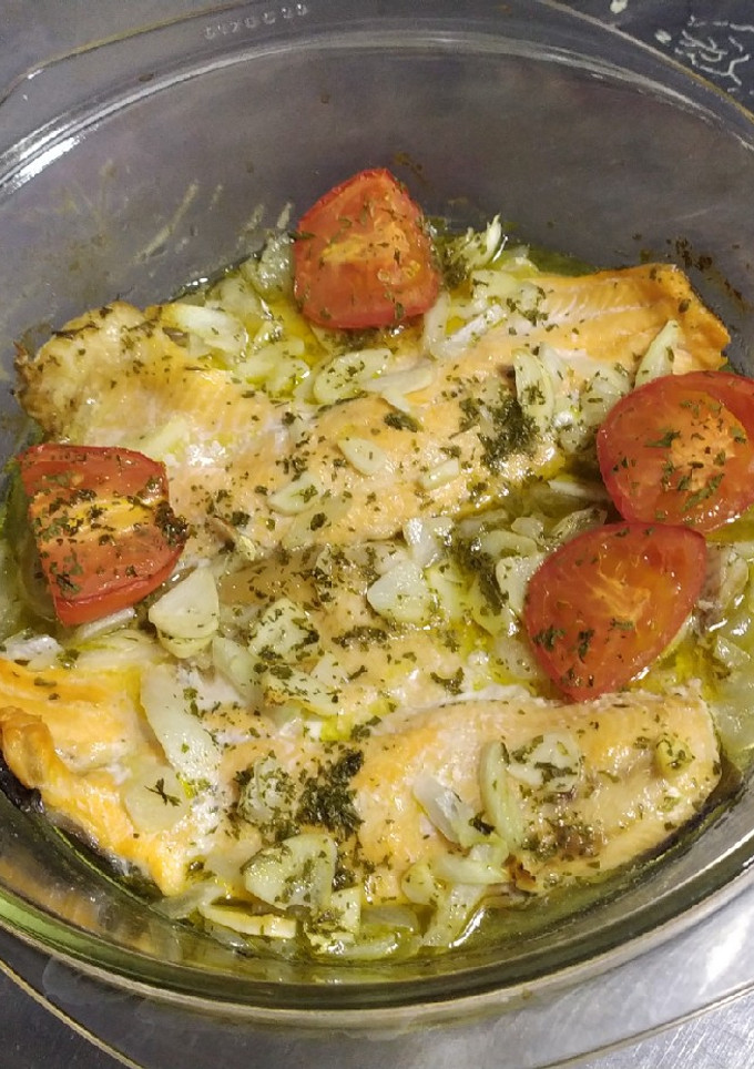 Una foto de Truchas al horno
