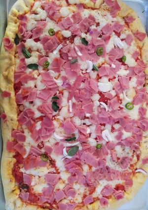 Una foto de Pizza