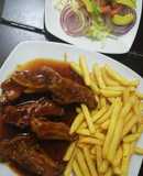Costillas de cerdo en salsa BBQ cesar
