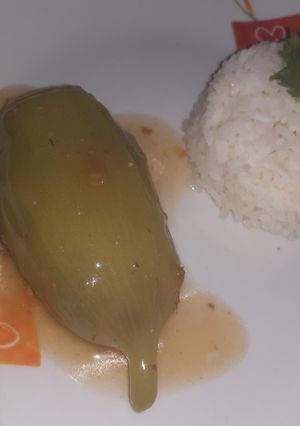 Una foto de Caigua rellena