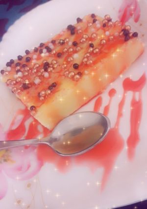صورة لوصفة حلى الكاسترد والسميد 😊😋