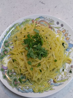 A picture of Pan fry potatoes (gamja bokkeum).