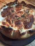 Tarta con hojas de remolacha