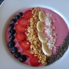 Blueberry smoothie bowl A picture of Blueberry smoothie bowl.