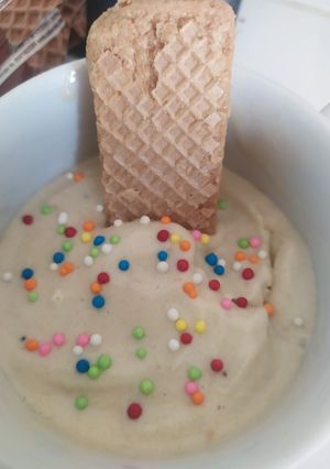 Una foto de Helado de Banano 🍌 Receta casera
