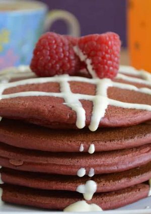 A picture of Red Velvet Pancakes.