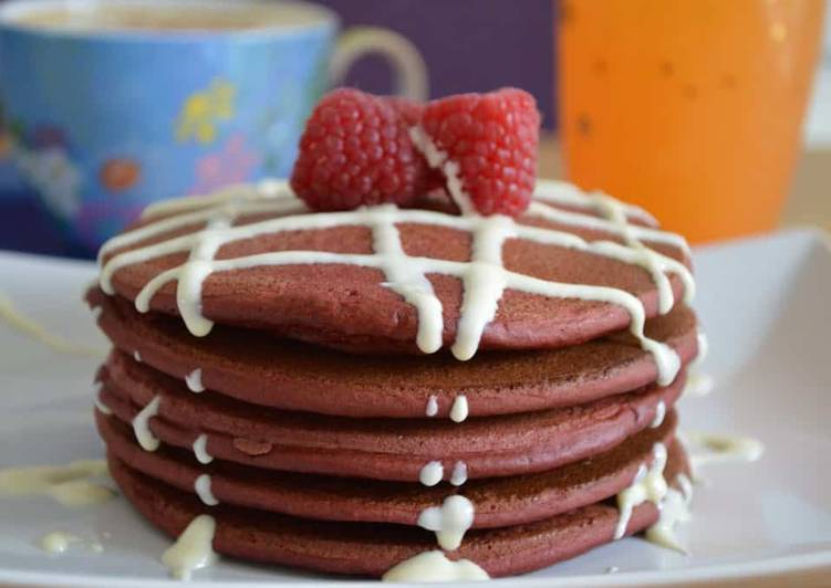 Steps to Prepare Homemade Red Velvet Pancakes