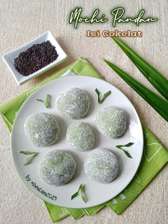 Foto resep Mochi Pandan Isi Cokelat