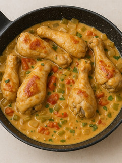 Una foto de Muslitos de Pollo en salsa 🍗