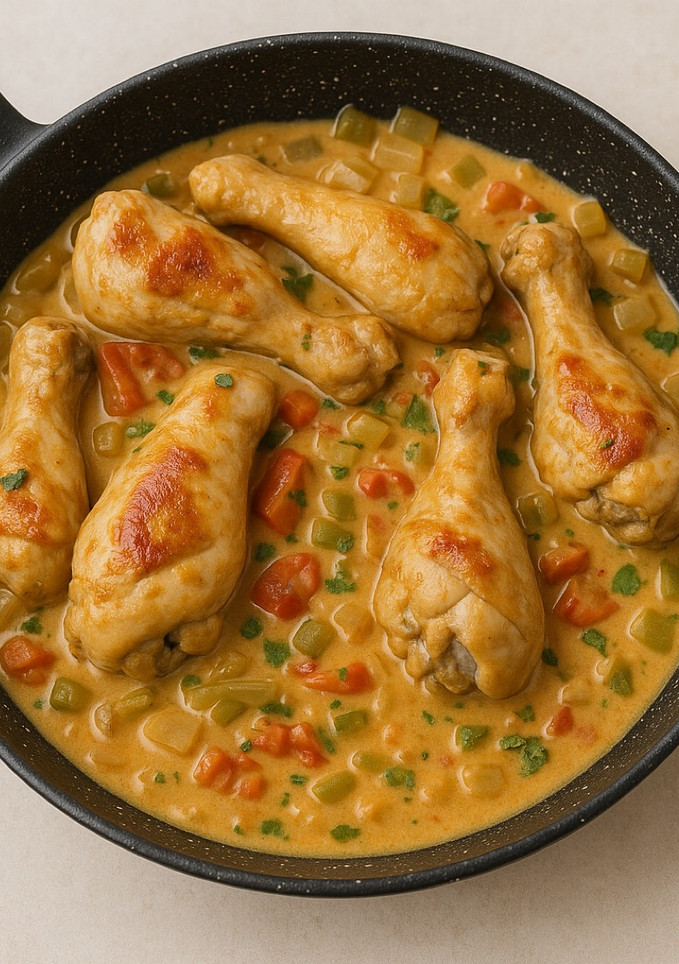 Una foto de Muslitos de Pollo en salsa 🍗