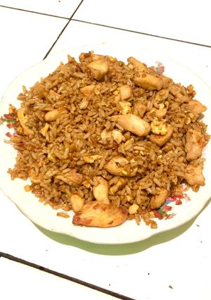 Foto resep Nasi Goreng (diet) tanpa minyak goreng (tinggi protein rendah lemak)