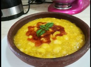 Una foto de Porotos con mazamorra