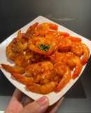 Tôm chiên sốt me thái