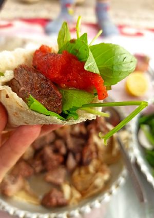 عکسی از دستور کباب گوشت ترد
